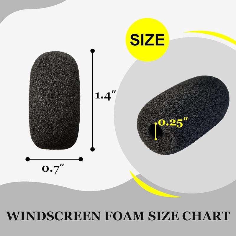 ANKOMN 10 Pack Foam Mic Covers for Wireless Laval.operations Microphones - 1.4" Ball-Type Windscreen for Clear Audio, Fits Podcasting, Vlogging, Interviews - Image 3